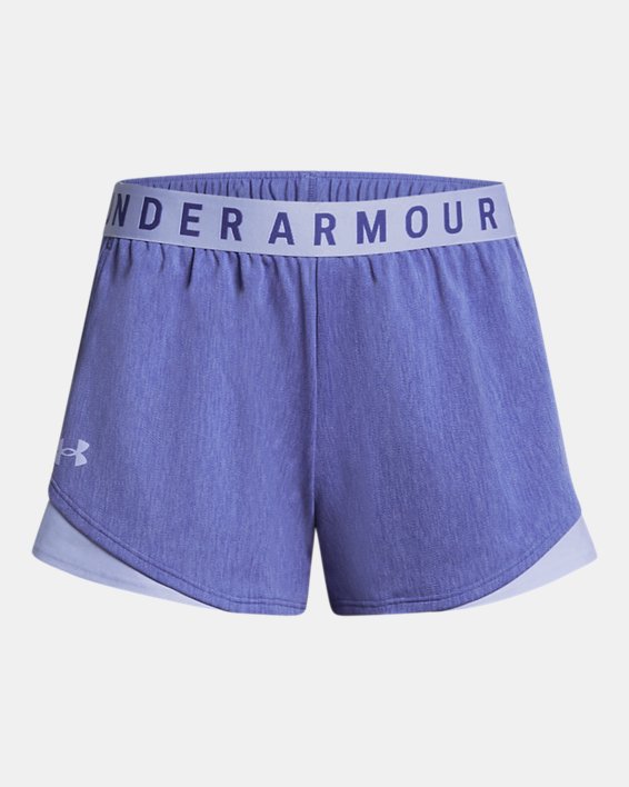 女士UA Play Up Shorts 3.0 Twist短褲 in Purple image number 4